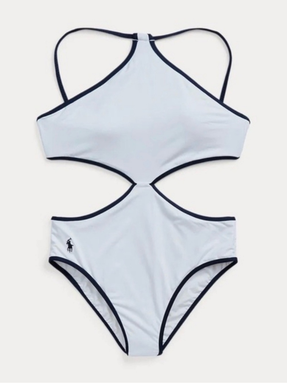 Polo by Ralph Lauren Girls' White Cutout One-Piece Swimsuit S